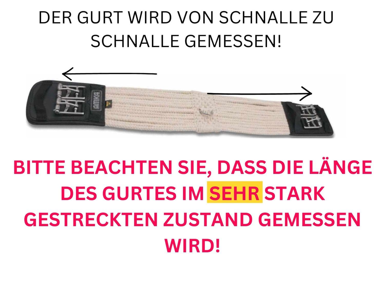 AMKA PRO Dressur Sattelgurt Schnurengurt aus Baumwolle