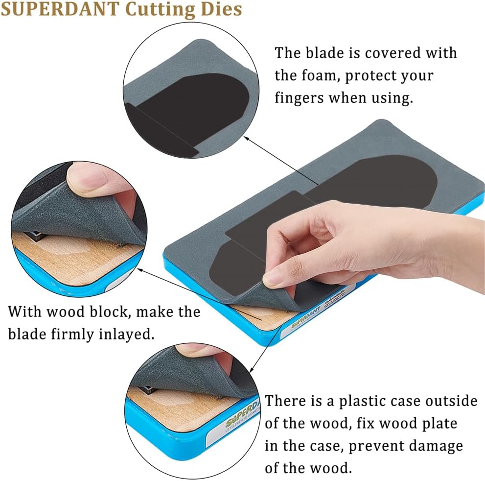 SUPERDANT Card Holder Cutting Dies Name Card Display Leather Die Cutter Faux Leather Die Cutting Machine Craft Punch Tool DIY Wooden Dies for Stock Craft Paper Felt