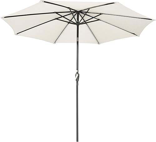 Miniatura 110 de Yescom Outdoor Solar Powered LED Patio Umbrella with Crank Tilt for Garden Backyard Deck Table Market Poolside Party Event 2-Beige,3-Negro