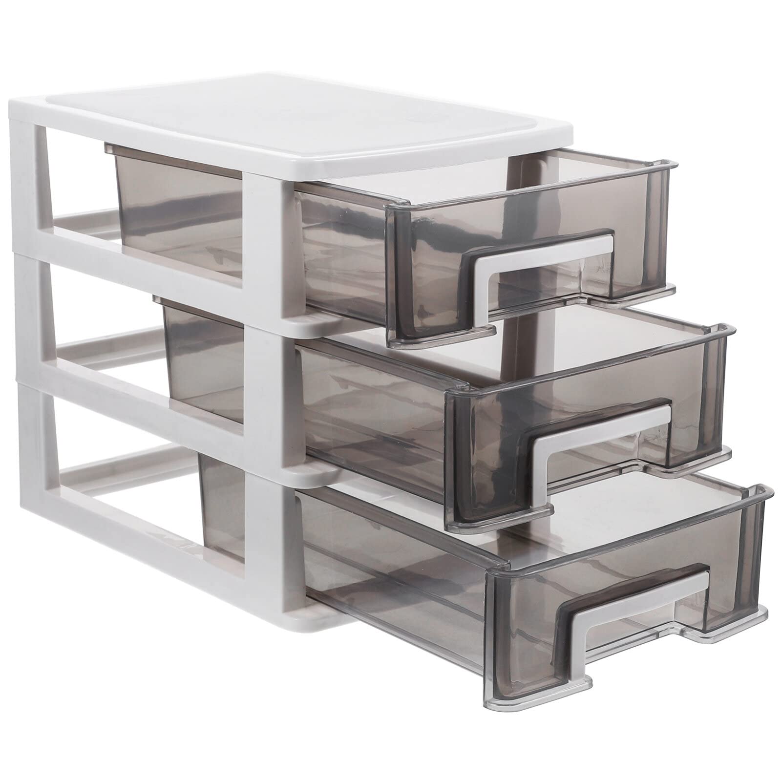 Cabilock Organizer Da Scrivania In PP Bianco Perla – Cassetto Unico Capiente Per Ufficio, Camera E Bagno, Leggero E Resistente