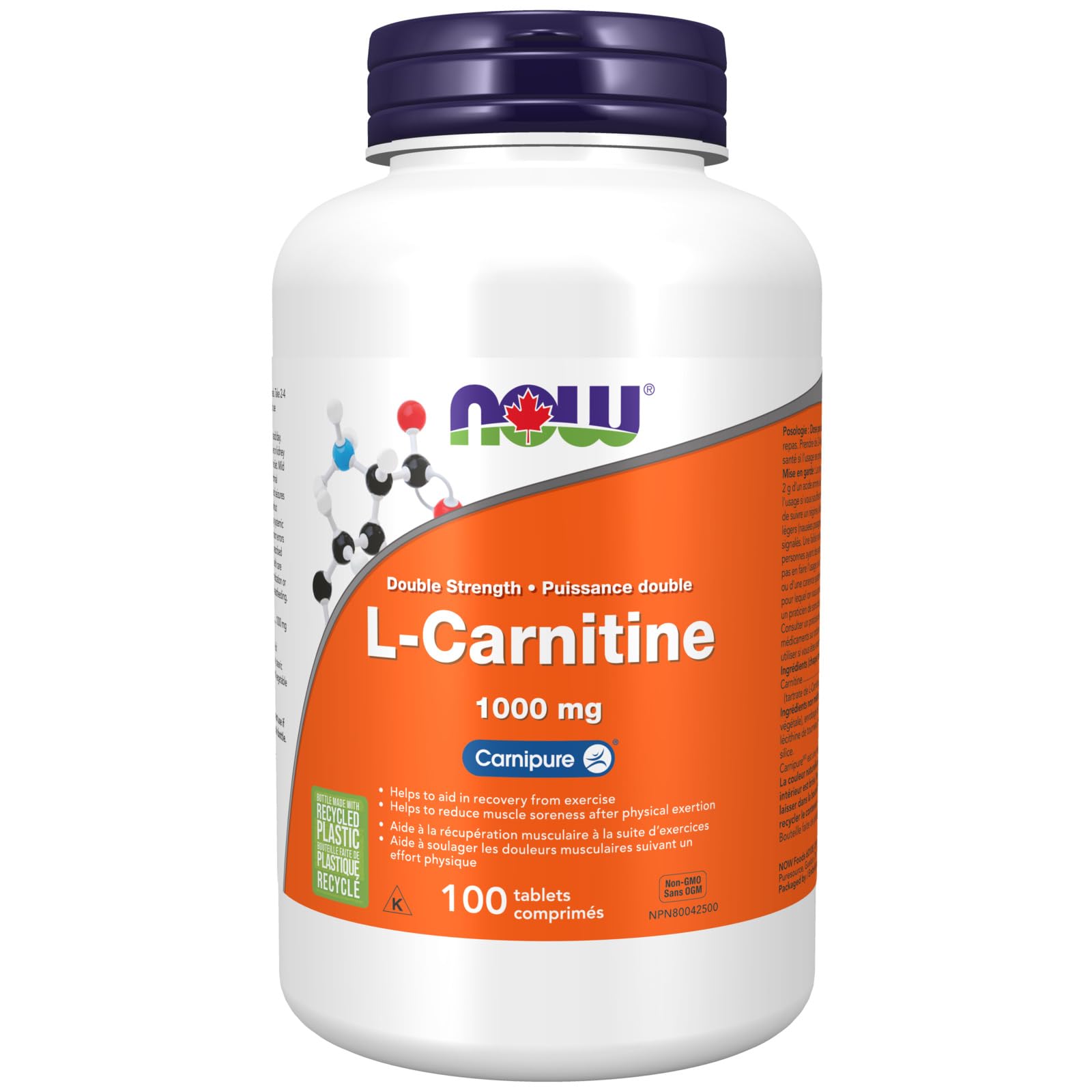 NOW Supplements, Double Strength L-Carnitine 1,000 mg, Purest Form, Amino  Acid, Fitness Support, 100 Tablets : Amazon.ca: Health & Personal Care