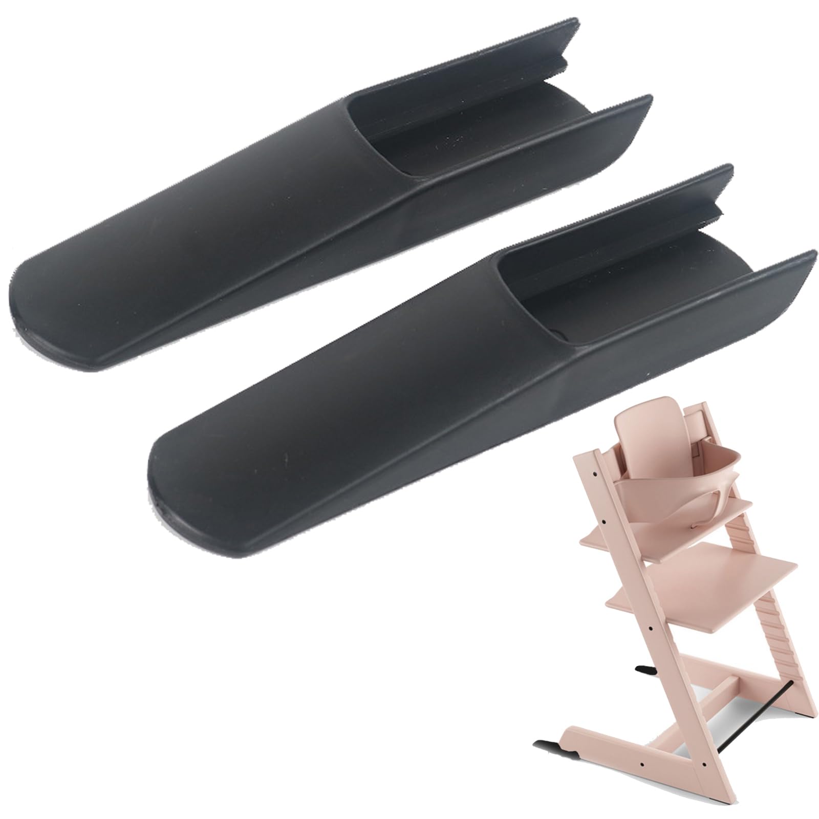 Kinderhochstuhl Zubehör, 2 Stück Kippschutz,Kinderhochstuhl Füße,Sitzverlängerung Kompatibel,Stabiler und Rutschfester, Kompatibel mit Meisten Hochstühlen