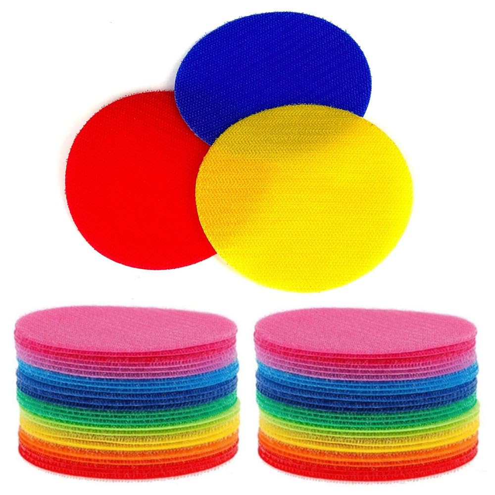 Carpet Spot Markers, Wanfoou 50 PCS Carpet Markers Floor Dots, Multicolor Round Floor Spot Sit Stickers for Classroom Kindergarten Decoration Teacher Supplies, Circle Sitting Dots