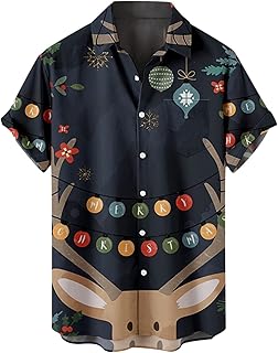 Camicia da uomo a maniche corte con scritta