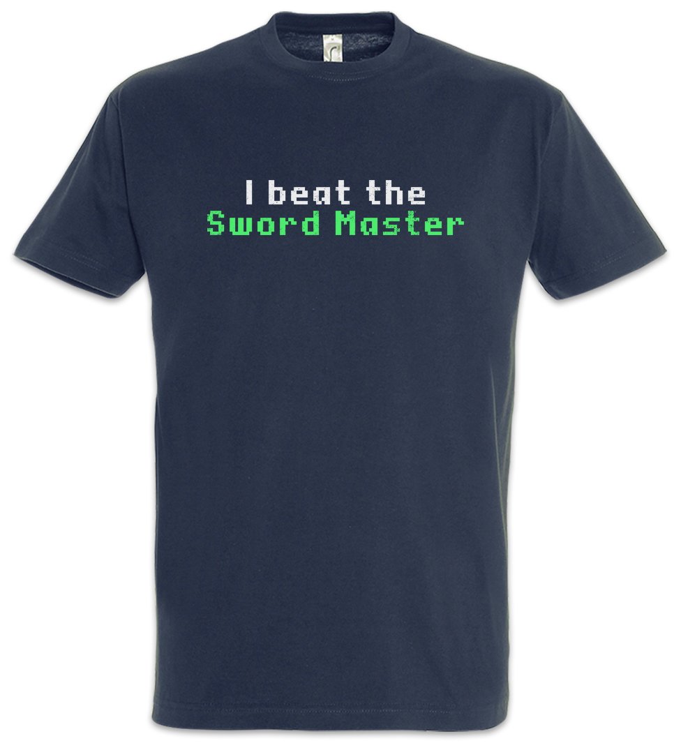 Urban Backwoods Men's Navy I Beat The Sword Master T-Shirt Blue Size M