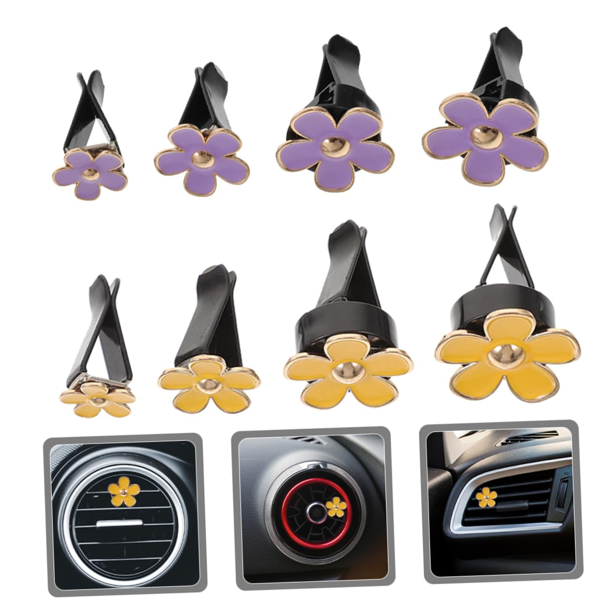 GLEAVI 40stücke Teiliges Auto Duftclip Niedliche Blumen Ventilationsklammern Für Einfache Montage Und Stilvolle Innenraumgestaltung Passend Für Auto-modelle