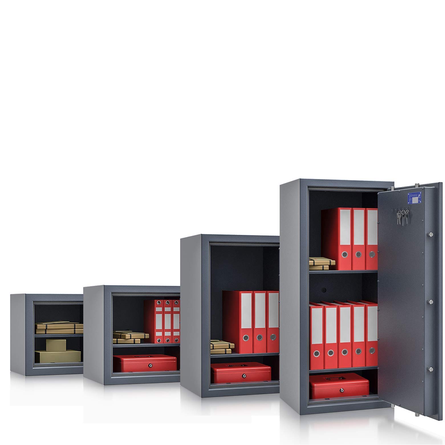 Wertschutzschrank Grad 1 EN 1143-1 Osprey 1 | H400xB400xT270 | Doppelbartschloss mit 3 Schlüssel | ECB-S Zertifiziert | 1 Fachboden | 42 kg
