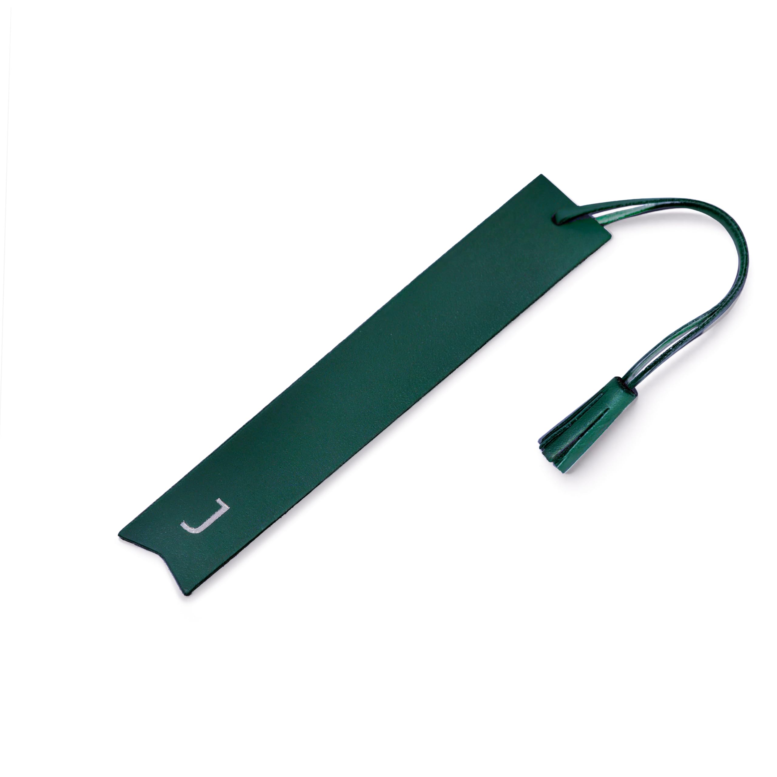 Hurley Burley London Personalised Leather Embossed Initial Bookmark Green — image 1