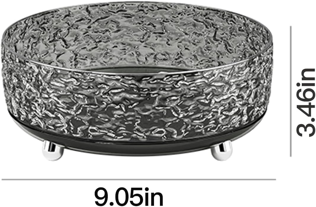 360 Rotating Makeup Organizer, Cosmetics Lazy Susan Spinning Skincare Storage for Vanity, Turntable Perfume Trays for Dresser Bathroom Countertop and Kitchen (Gray)