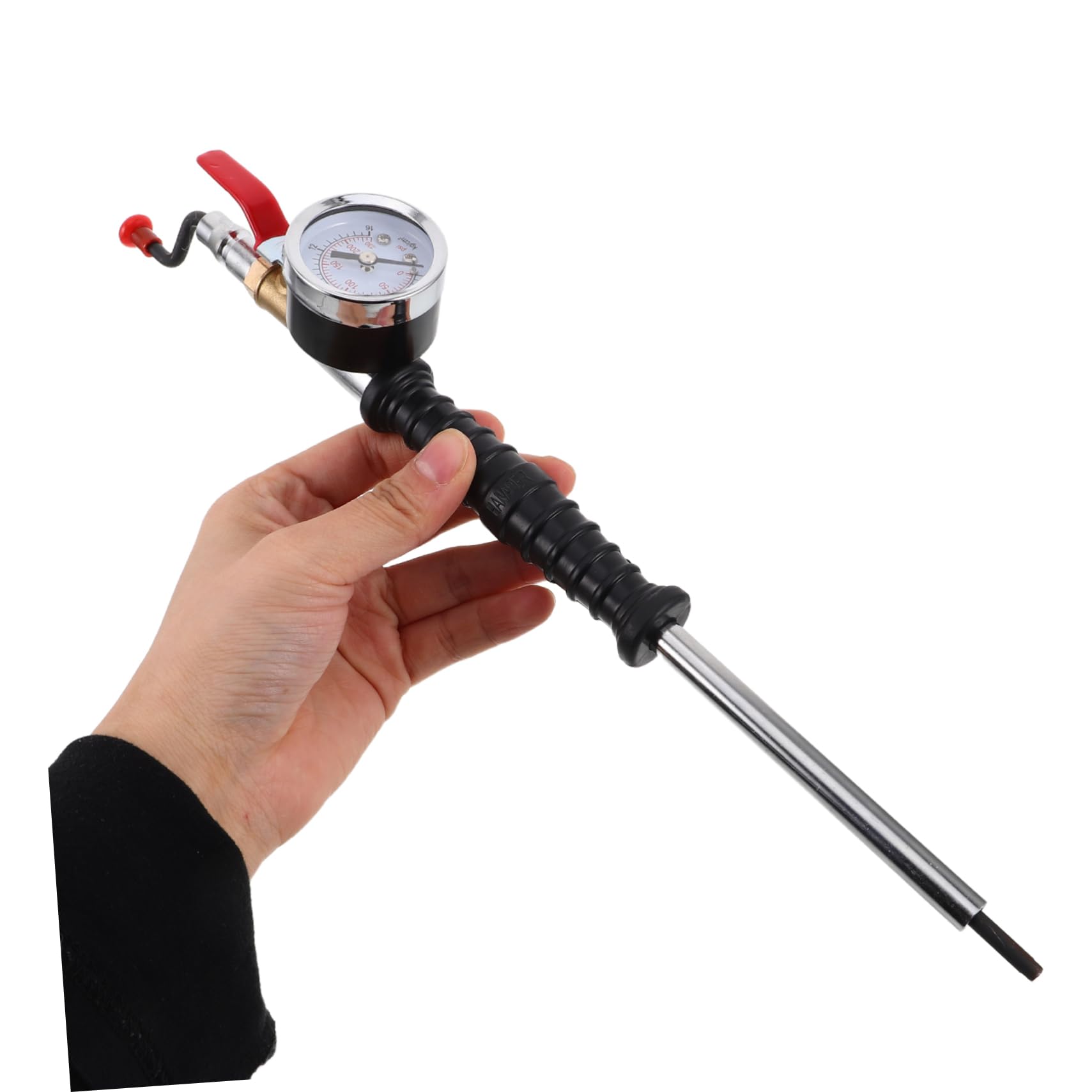 ABOOFAN Gonfleur de Pneus de Voiture avec Manomètre, Connecteur Compact en Fer, 2 Pièces, pour Compresseur D’air, Gonflage Rapide des Pneus