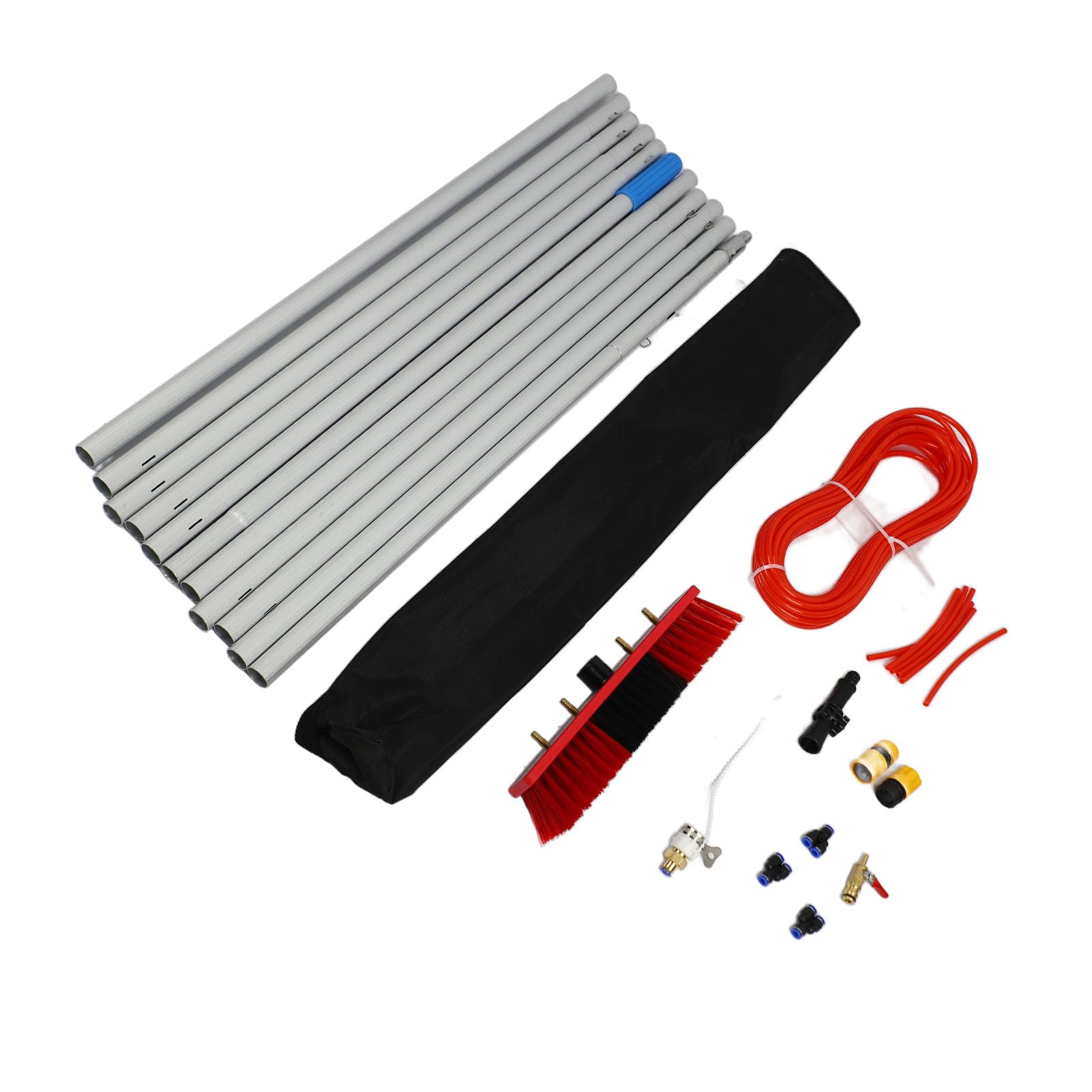 Pannello solare Pannello Pannello Telescopico Acqua Telescopica alimentazione Pole Kit portatile PULIZIONE Rondella spray per famiglia con 25 accessori TI Legato Materiale