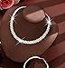 PINCHUAN Silver Choker Necklaces for Women Rhinestone Choker Diamond Choker Necklace Women’s Silver Prom Necklace Sparkly Crystal Rhinestone Choker for Prom Party Jewelry Gift-Silve/LX