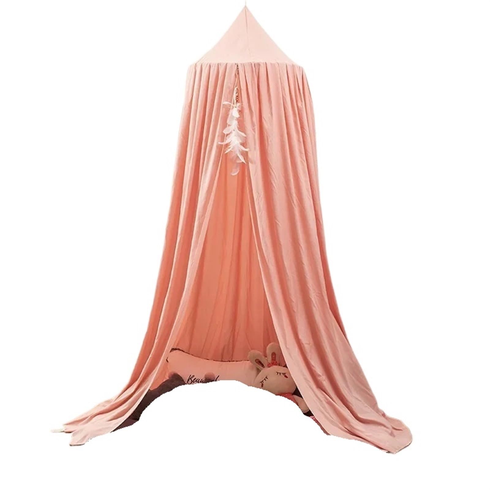 LSNNMU Kids Mosquito Net Curtain Hanging Tent Bed Decor Girl Princess Canopy Living Corner Play Reading For Bed(Pink)