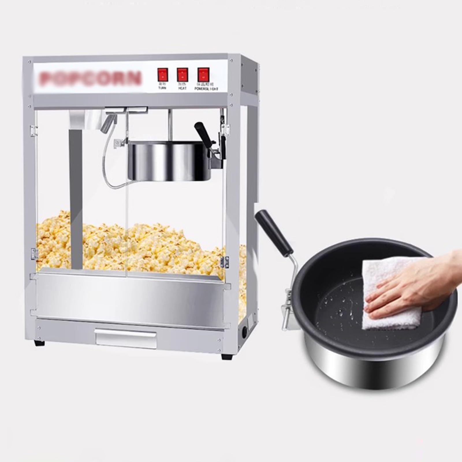 Palomitas de maíz Máquina de palomitas maíz cine comercial calefacción eléctrica totalmente automática Snack Puffer máquina de palomitas de maíz