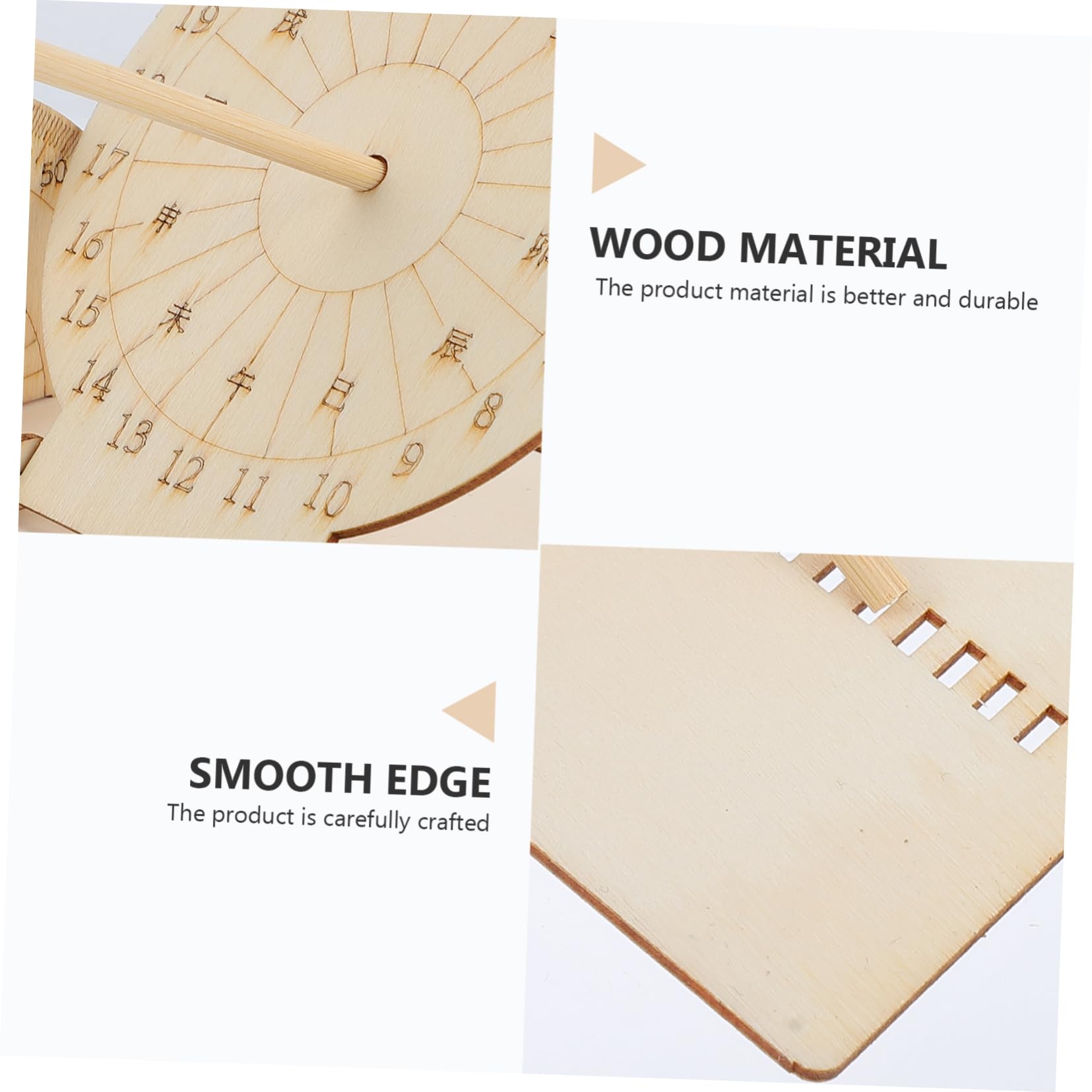 Hemobllo Reloj De Sol De Madera DIY Educativo para Niños, Modelo De Reloj De Sol Ensamblable, Instrumento Científico De Seguimiento Solar, Enseñanza y Aprendizaje Al Aire Libre