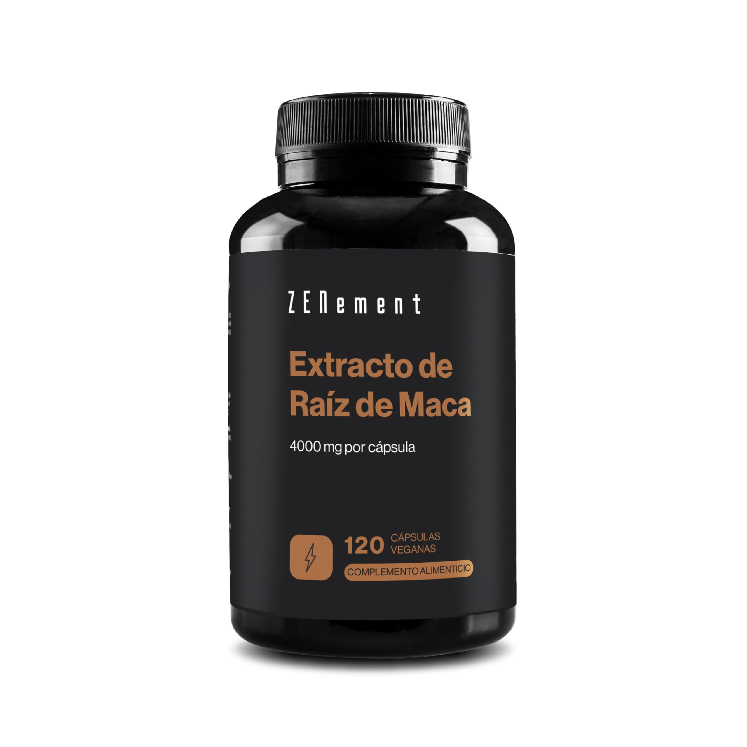 Maca Andina - Extracto de Raíz estandarizado en Macaenos y Macamidas - 4000 mg de Planta Entera por Cápsula - Para Hombres y Mujeres - 120 Cápsulas Veganas - Suministro Para 4 Meses - Zenement