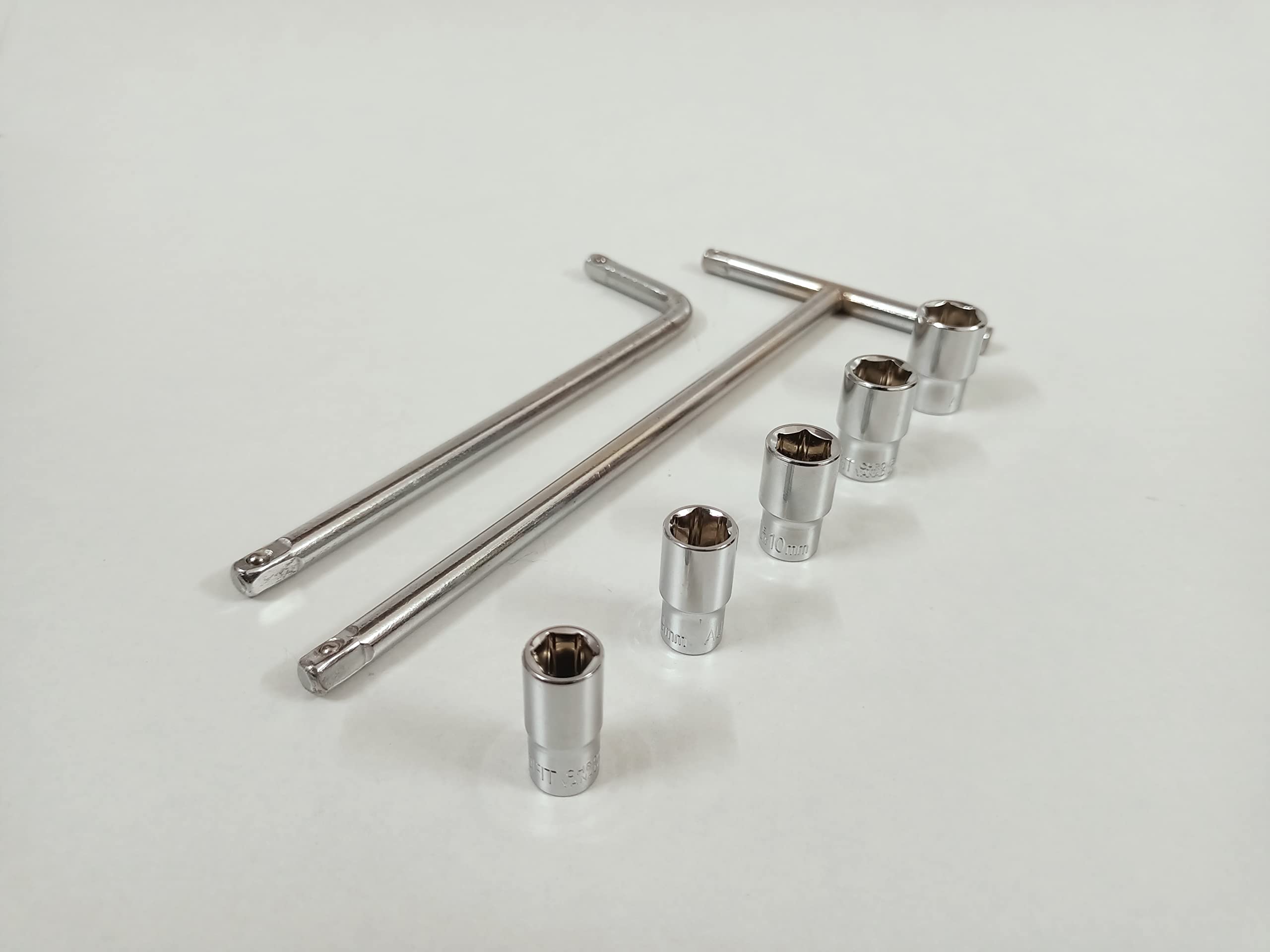 4 MECH 1/4" Socket Wrench Set - Chrome Vanadium Steel -3