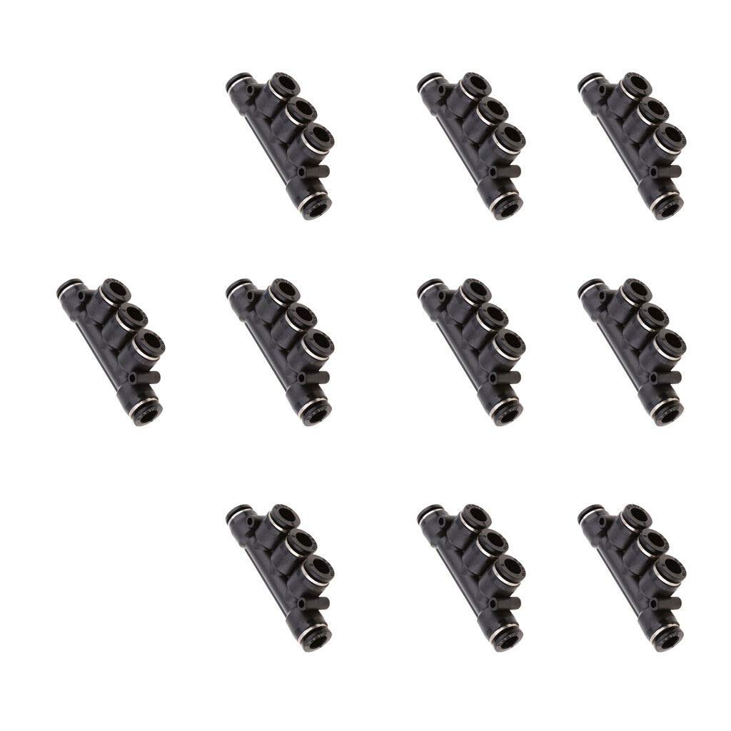ELECTROPRIME 10pcs 8mm Air Tube Quick Connector Joint Secure Connection for Air Tools