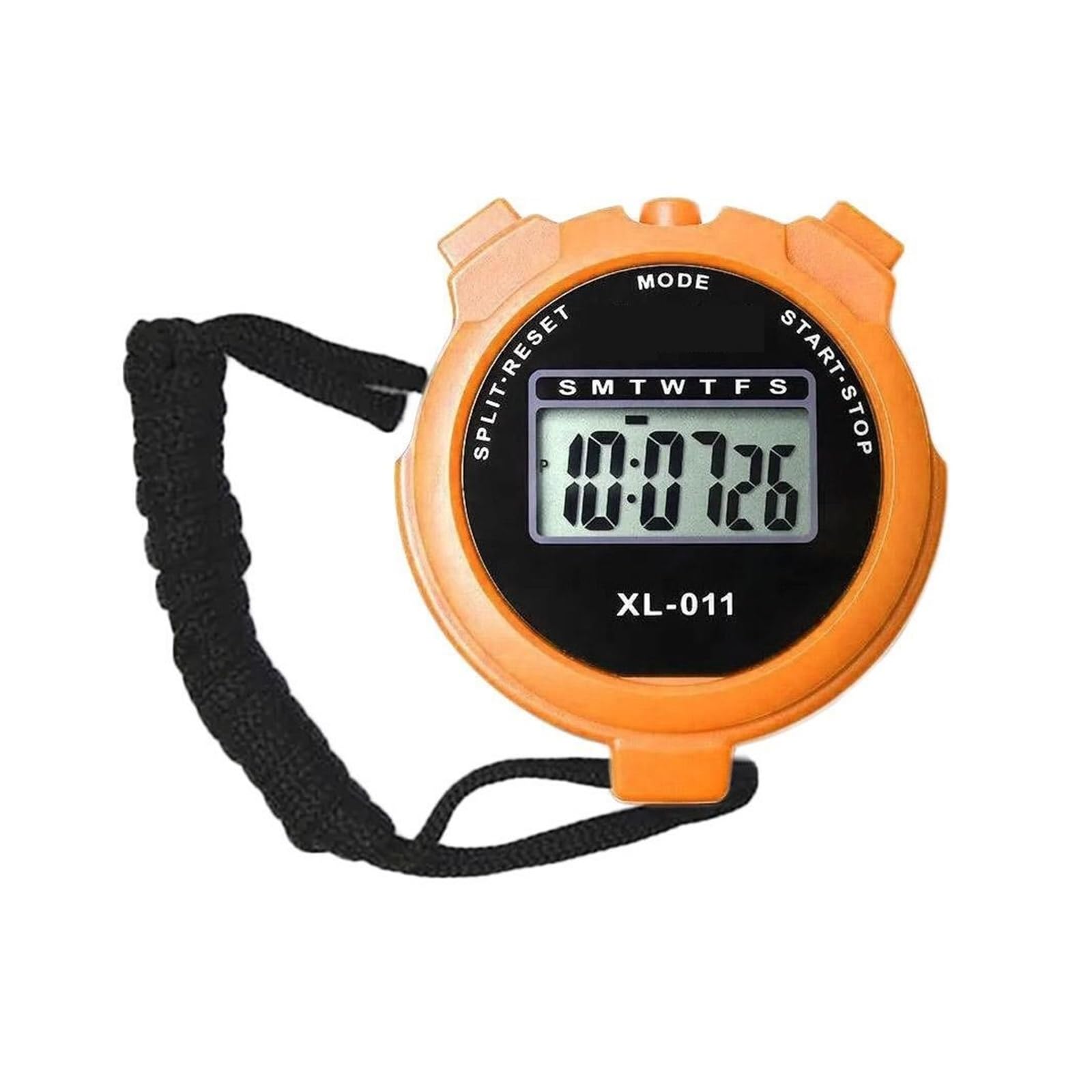 Portable Handheld Sports Stop Watch Digital Display Fitness Timer Counter 4Colors For Stopwatch Chronograph Precision Timing(ORANGE)