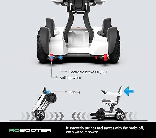 Miniatura 9 de ROBOOTER X40 Intelligent Electric Powered Wheelchair, Compact Heavy Duty Mobile, Automatic Folding, Powerful Dual Motor, Dual Controller, Foldable