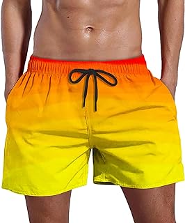 Bañador para hombre, color amarillo degradado para deportes acuáticos