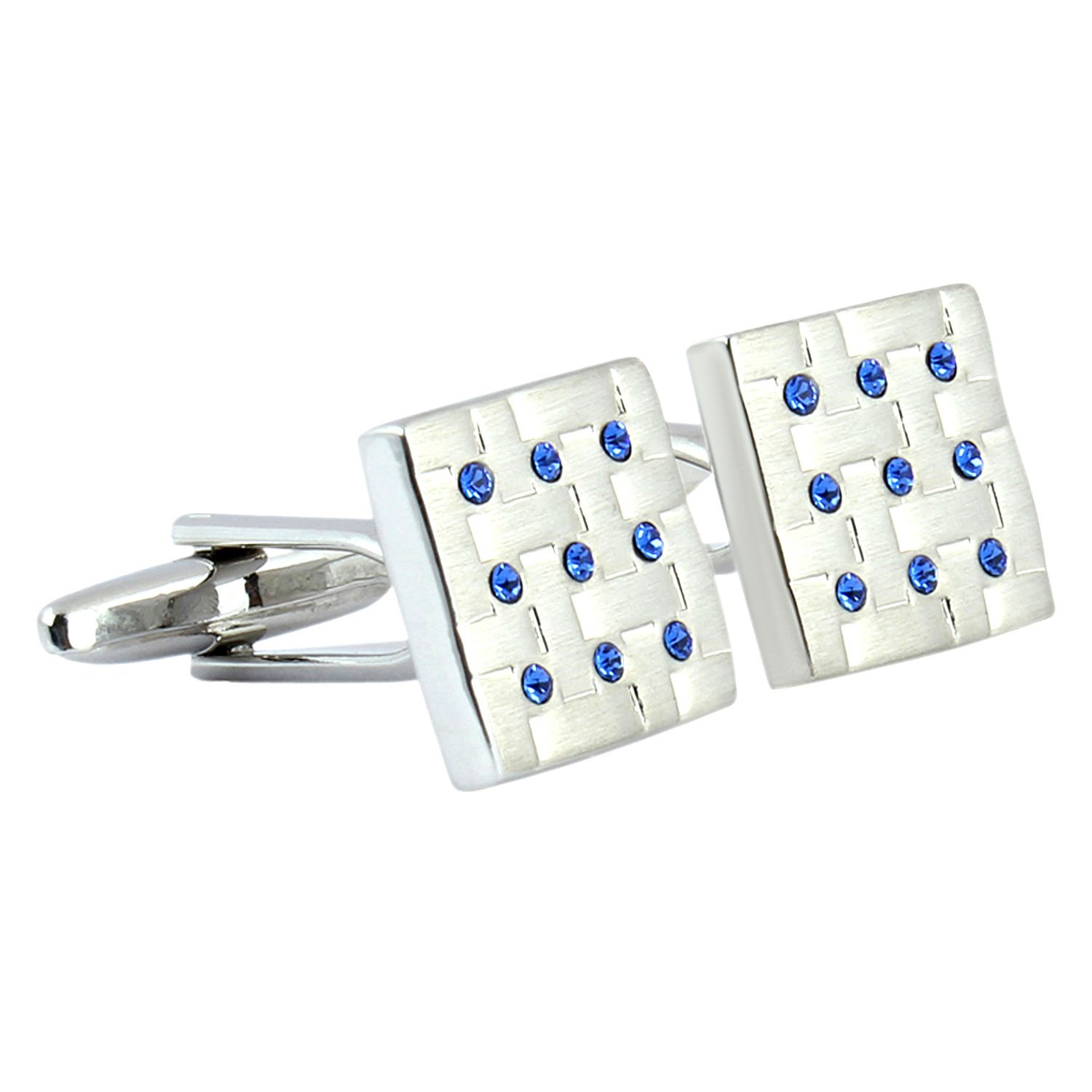 Peluche Blue Sapphire Studded Cufflinks for Men (B01BOM3IF6) Amazon Price History, Amazon Price Tracker
