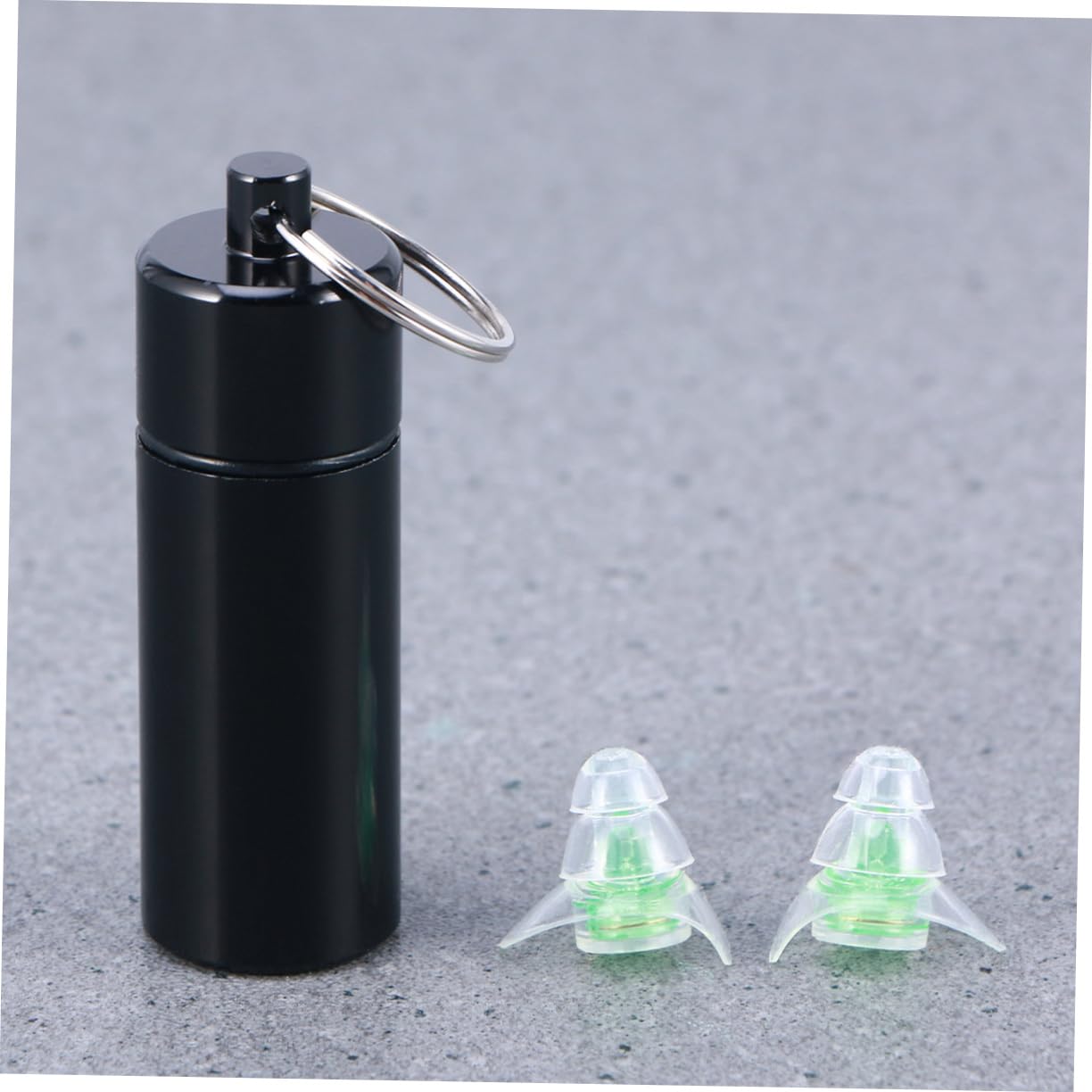 minkissy Lot De 3 Bouchons D'oreille Silencieux En Matériau Vert Lent Pour Le Bruit Et Le Ronflement Avec Une Bouteille Noire