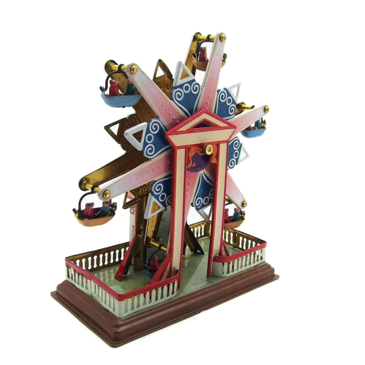Hemobllo Creative Metal Ferris Wheel Wind Up Action Clockwork Design for Home Decoration and Collectibles Present for Birthdays and Festivals