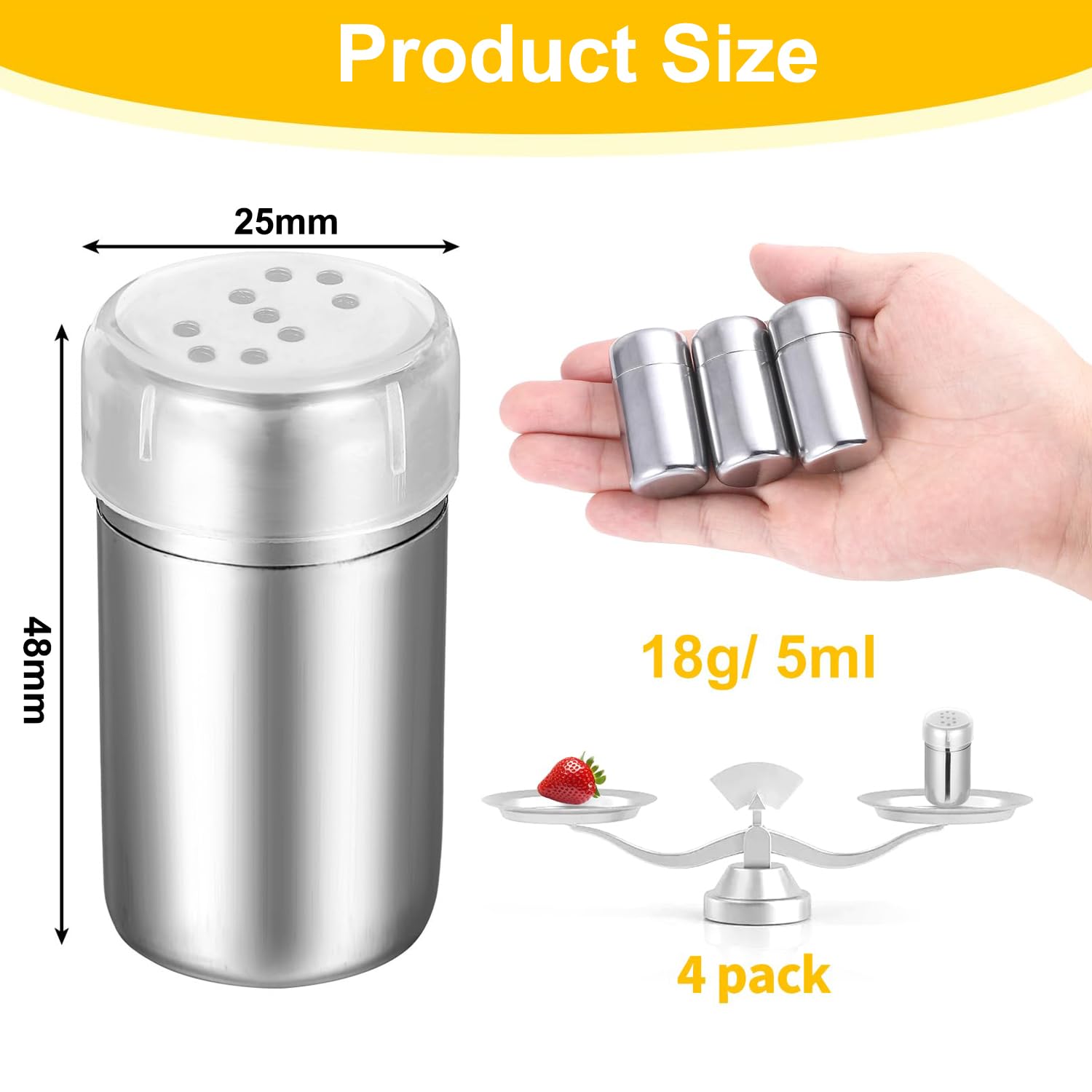 Jumbo Set Sale E Pepe In Acciaio Inox - 60x70 Mm, Macinini Da Tavolo Per Ristorante, Bar E Casa