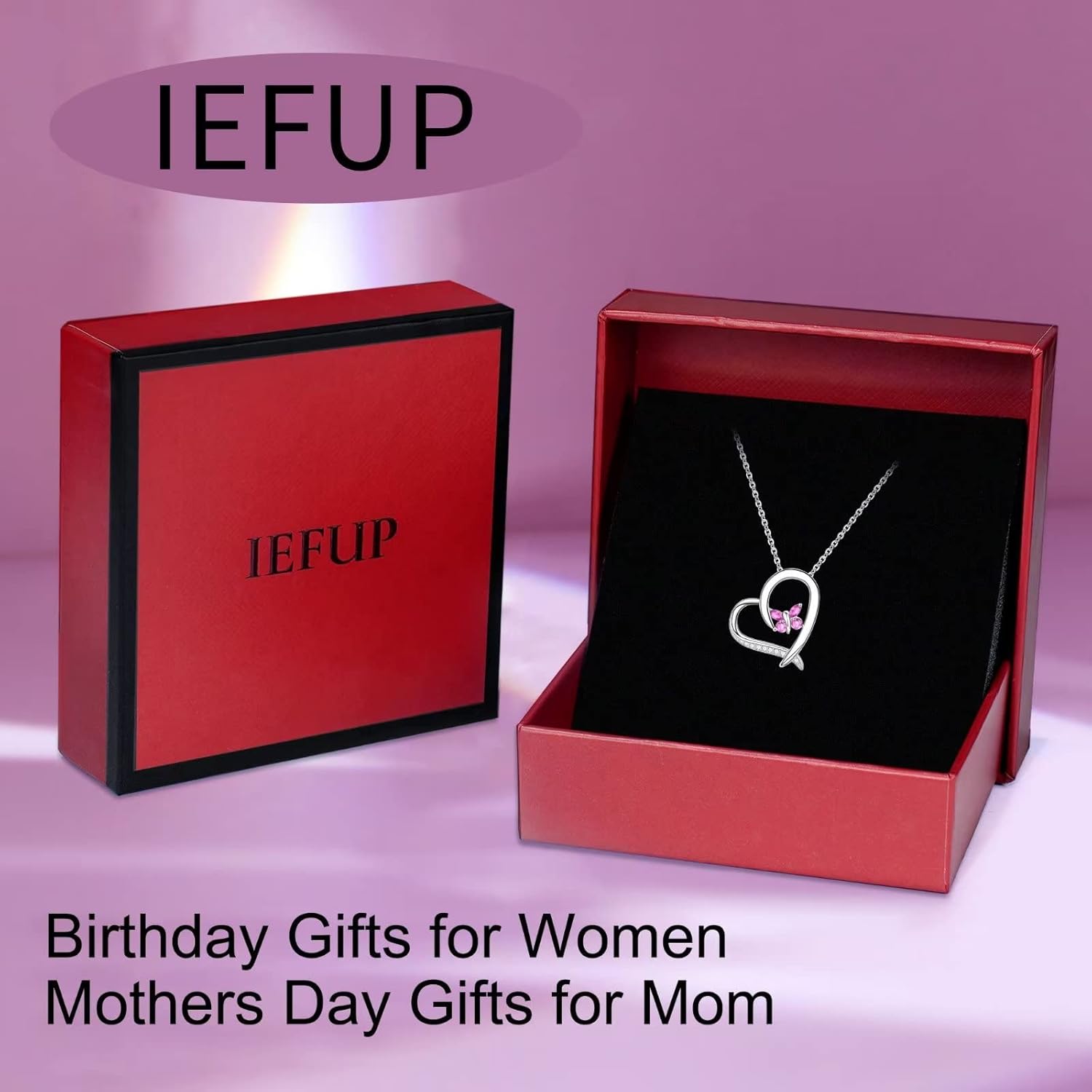 Mothers Day Gifts - S925 Sterling Silver Butterfly Necklace for Women Butterfly Birthstone Neckalce Mothers Day Christmas Birthday Gifts for Mom Sister Wife Daughter Nana Grandma - Image 7