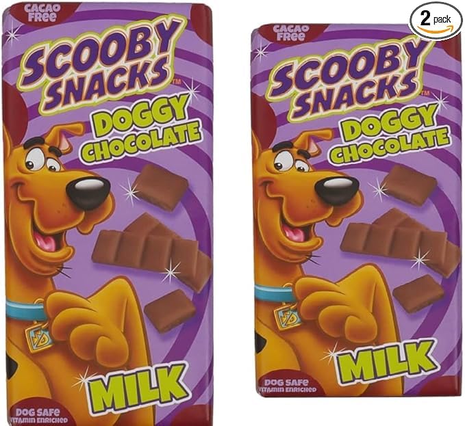 ark future Scooby Snacks Doggy Milk Chocolate Dog Treats, Dog-Safe & Vitamin-Enriched, Healthy Snack for Dogs - 2 Pack