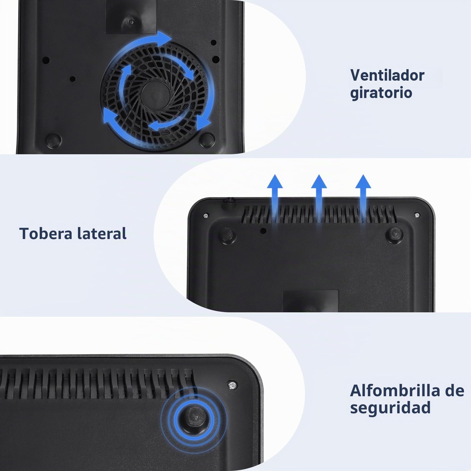 Aigostar BlueFire 30PKZ- Placa de inducción portátil, 2000 W, control táctil, 10 niveles de potencia, temporizador, pantalla digital LED. Para recipientes entre 13 y 24 cm diámetro.