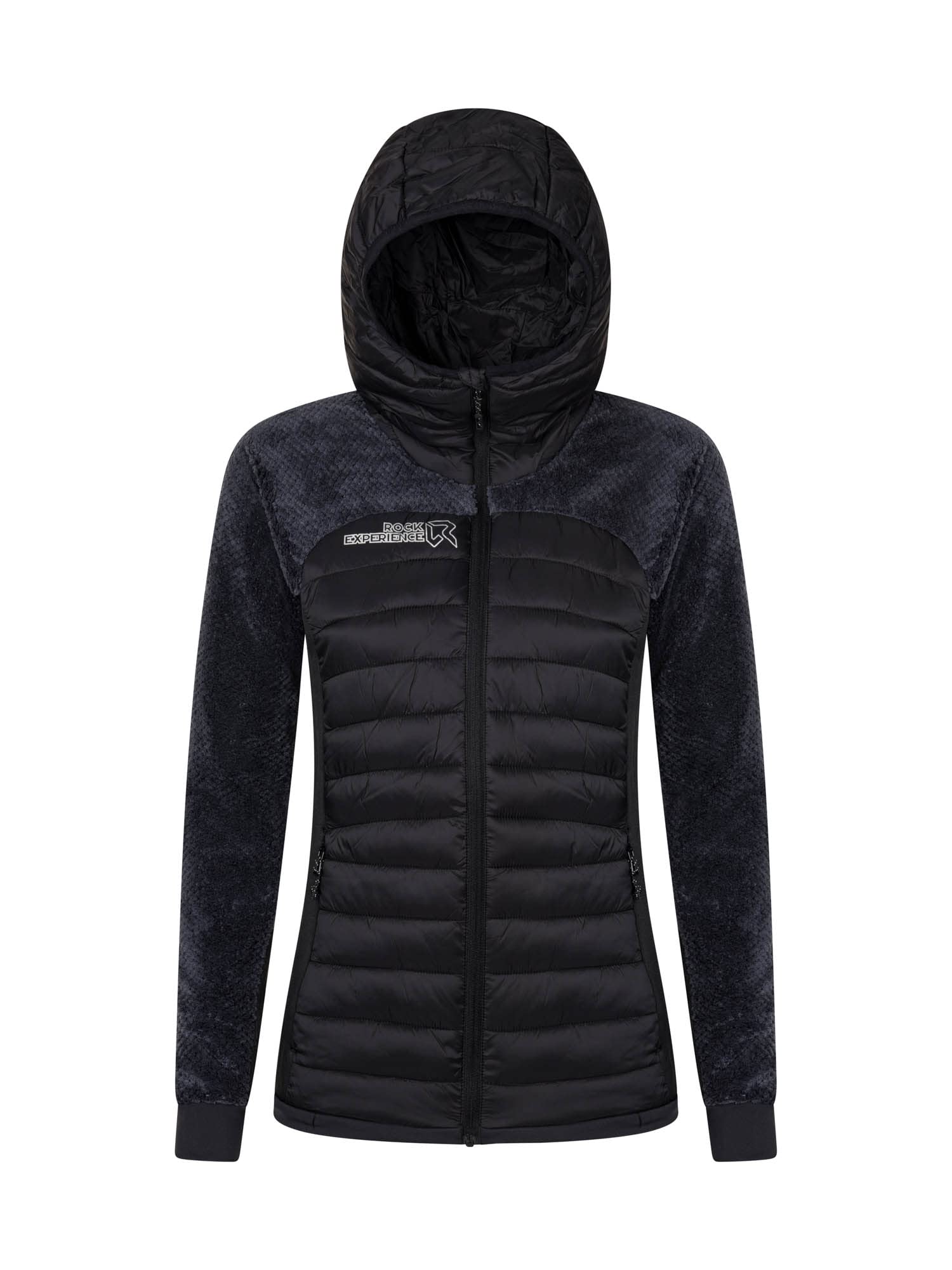 Rock Experience REWJ05261 WILD CAT HYBRID Jacket Women's 0208 CAVIAR+1323 EBONY XS