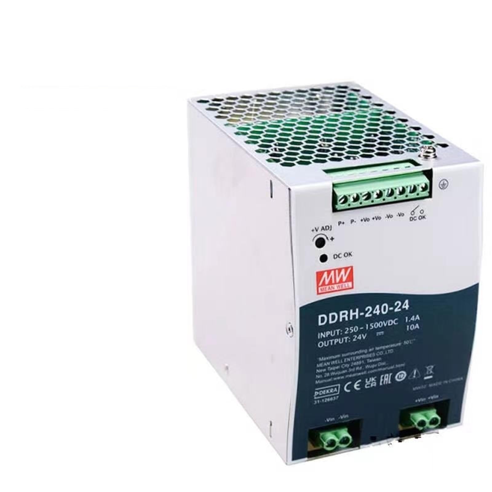 PWANUIGTE 1PCS DDRH-240-24 24V10A 240W 250~1500Vdc Ultra Wide Input DIN Rail Type DC-DC Converter Switching Power Supply