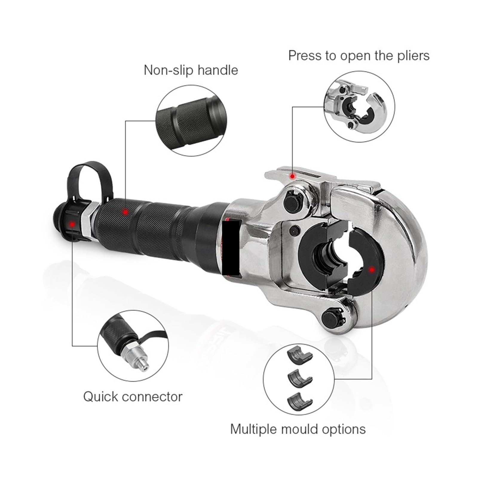 Hydrauliczne narzędzie do zaciskania rur PEX - rura aluminiowo-plastikowa do ogrzewania podłogowego hydraulika - trwałe i wydajne narzędzie do instalacji rur