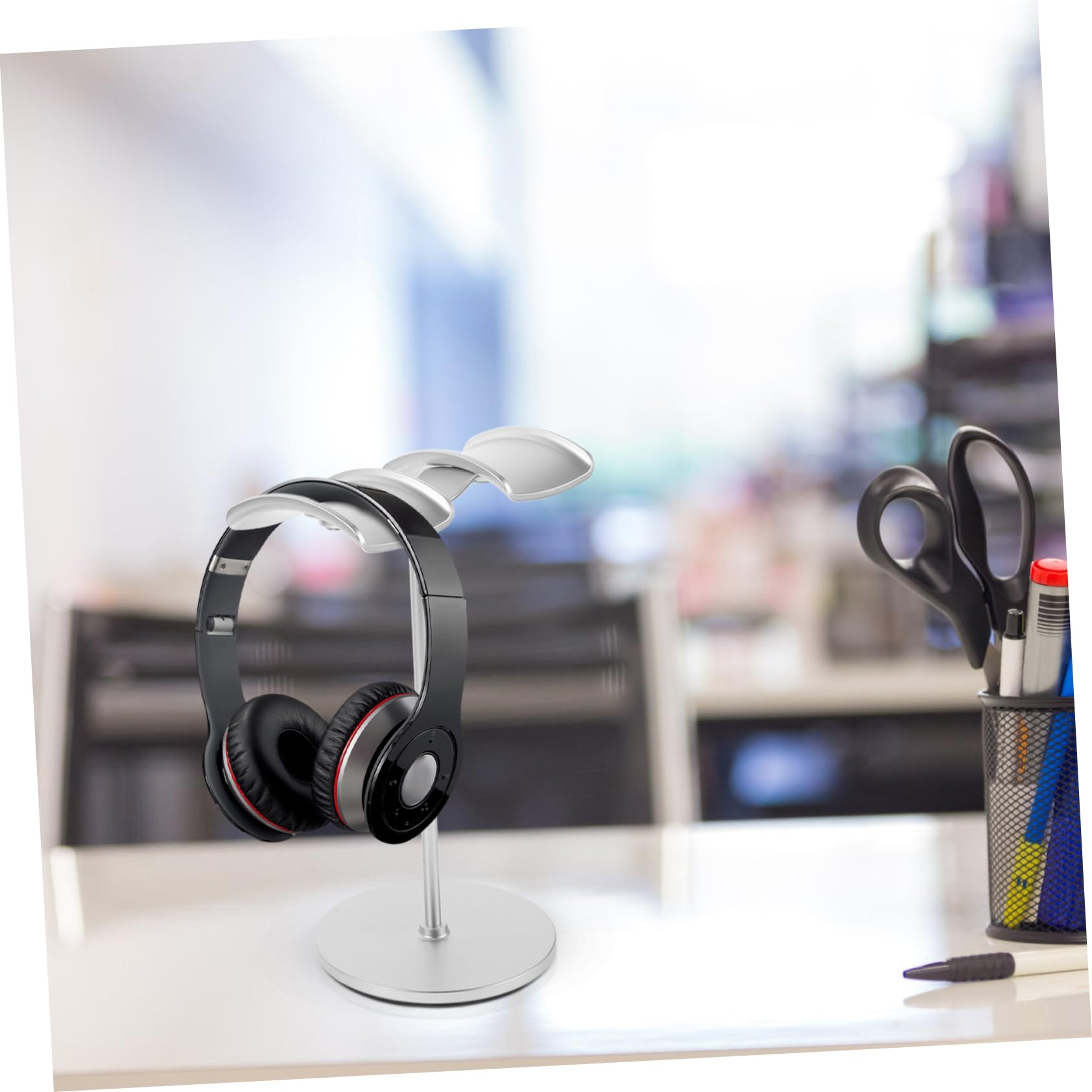 Support pour Casque Audio de Bureau en Plastique, Lot de 2, Surface Lisse, Pratique et Polyvalent pour Chambre D’étude et Hôtel