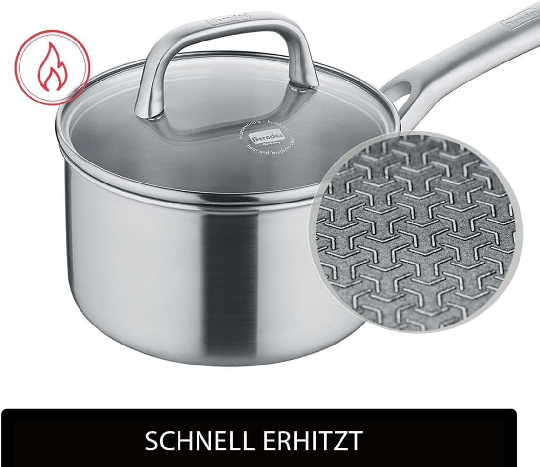 Berndes Tricion Resist 16 cm Saucepan with Lid 1.8 L Volume Suitable for All Hobs Including Induction Non-Stick Coating