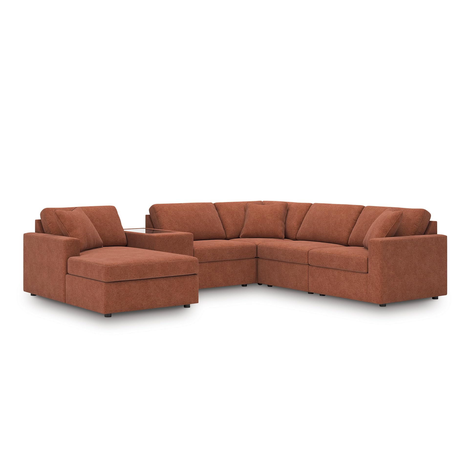 Signature Design by Ashley 6-Piece Sectional Sofa with Chaise, Spice