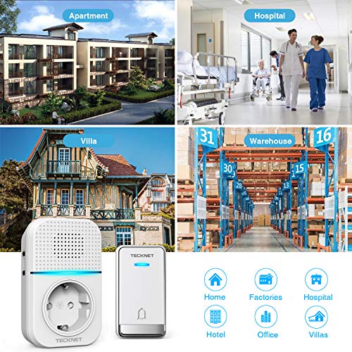 TECKNET Campanello Senza Fili, Campanello Wireless...