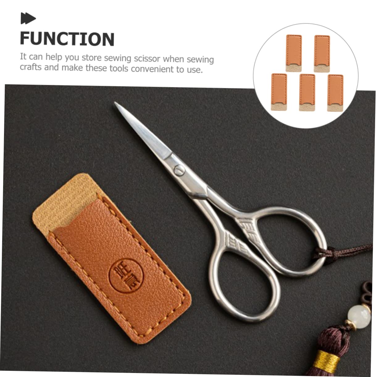 SEWACC 5sets 5pcs Scissors Protection Cover Bags Lightweight Scissor Protector for Safe Storage for Sewing Embroidery Hair Cutting and Crafts Portable and Easy to Use 5pcs*5