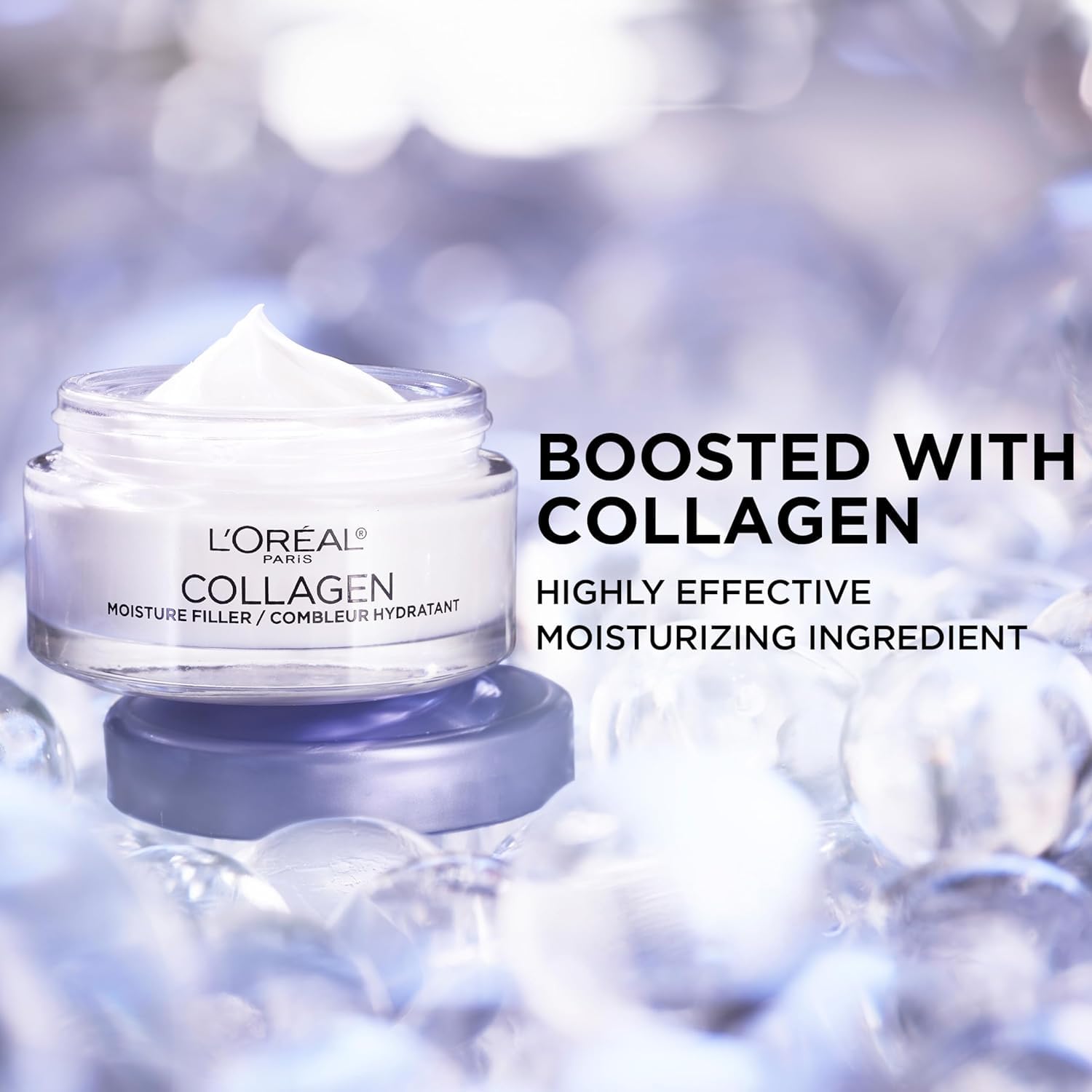 L'Oreal Paris Collagen Moisture Filler Gesichtscreme, Anti-Aging Gesichtspflege, nicht fettende Hautpflege-Formel für bis zu 48 Stunden Hydratation, 100 ml
