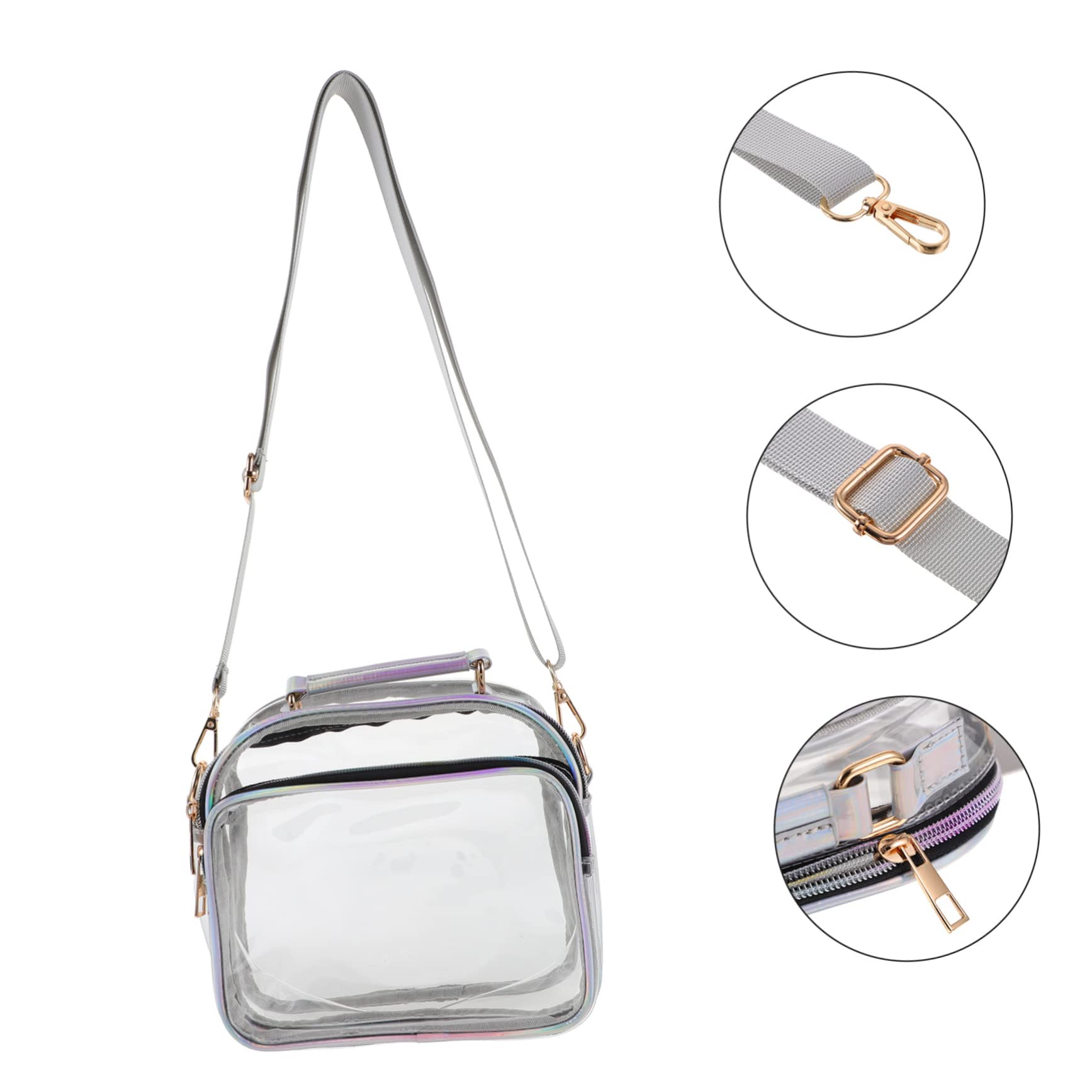 Amazon | ノーブランド品 透明ハンドバッグ クロス ショルダースリング 