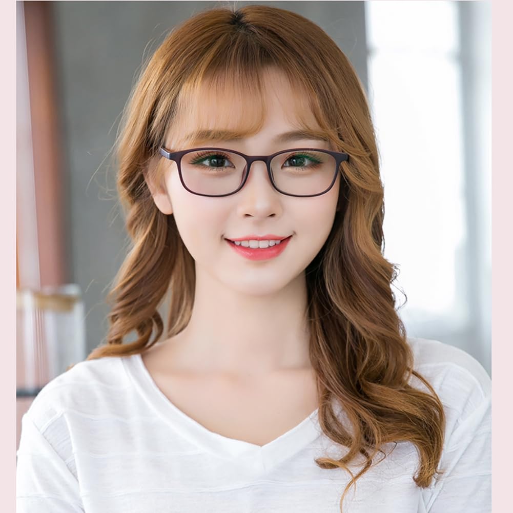 JIETIAN Gafas de Lectura HD Anti-luz Azul/Anti-Fatiga para Mujer, Montura TR de Moda, Lentes asféricas de Resina,Negro,+0.5