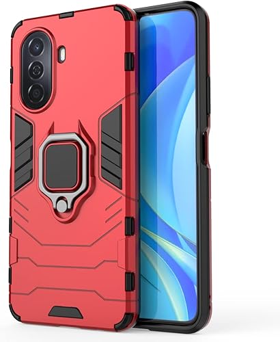 Miniatura 2 de Funda para Huawei Nova Y70 Caso, Funda para Huawei Nova Y70 Plus, Soporte de montaje magnético para Huawei Nova Y70 MGA-LX9 Case Rojo