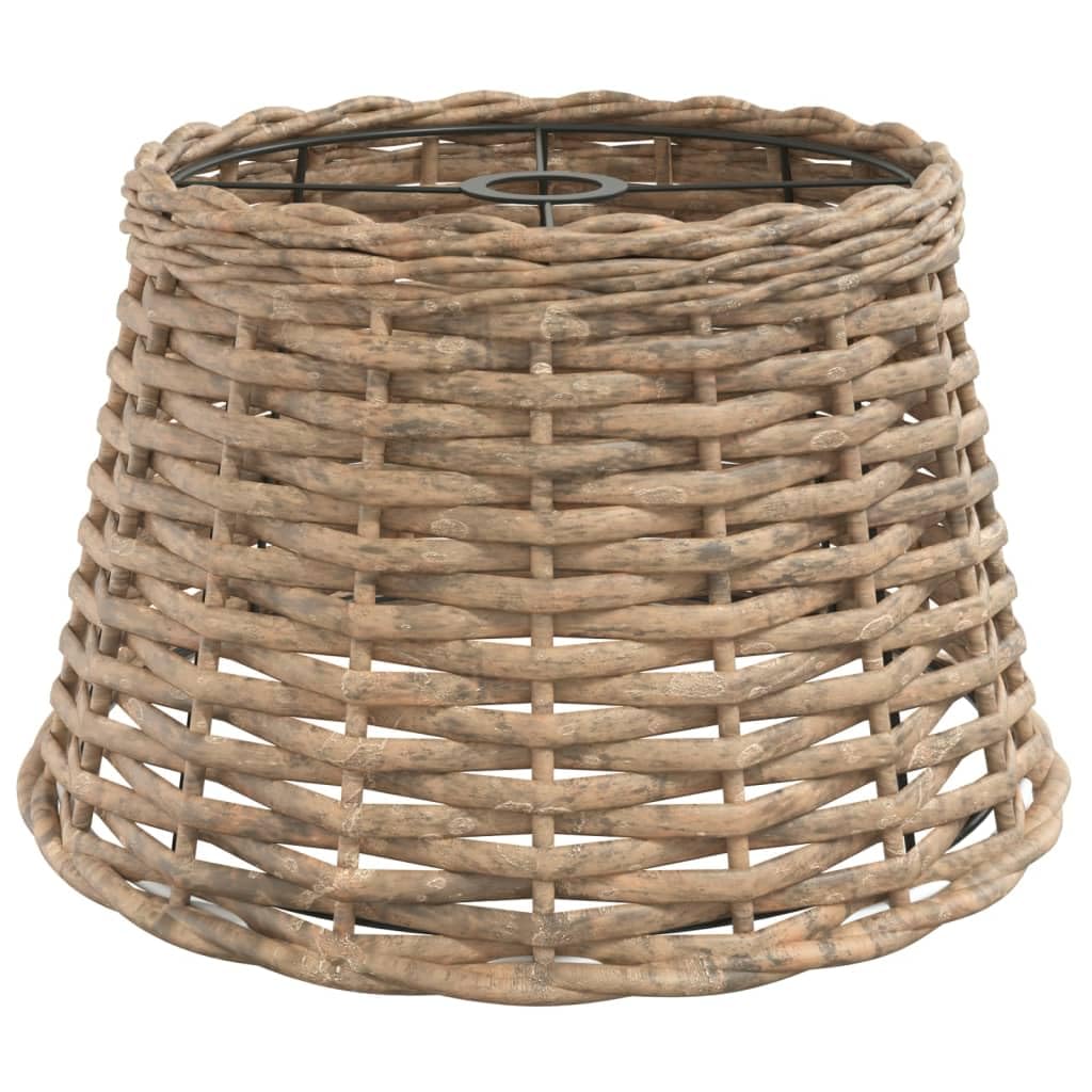vidaXL Ceiling Lamp Shade, Ceiling Light Shade for Living Room Bedroom Dining Room, Pendant Light Shade with Holder Hole, White Wicker