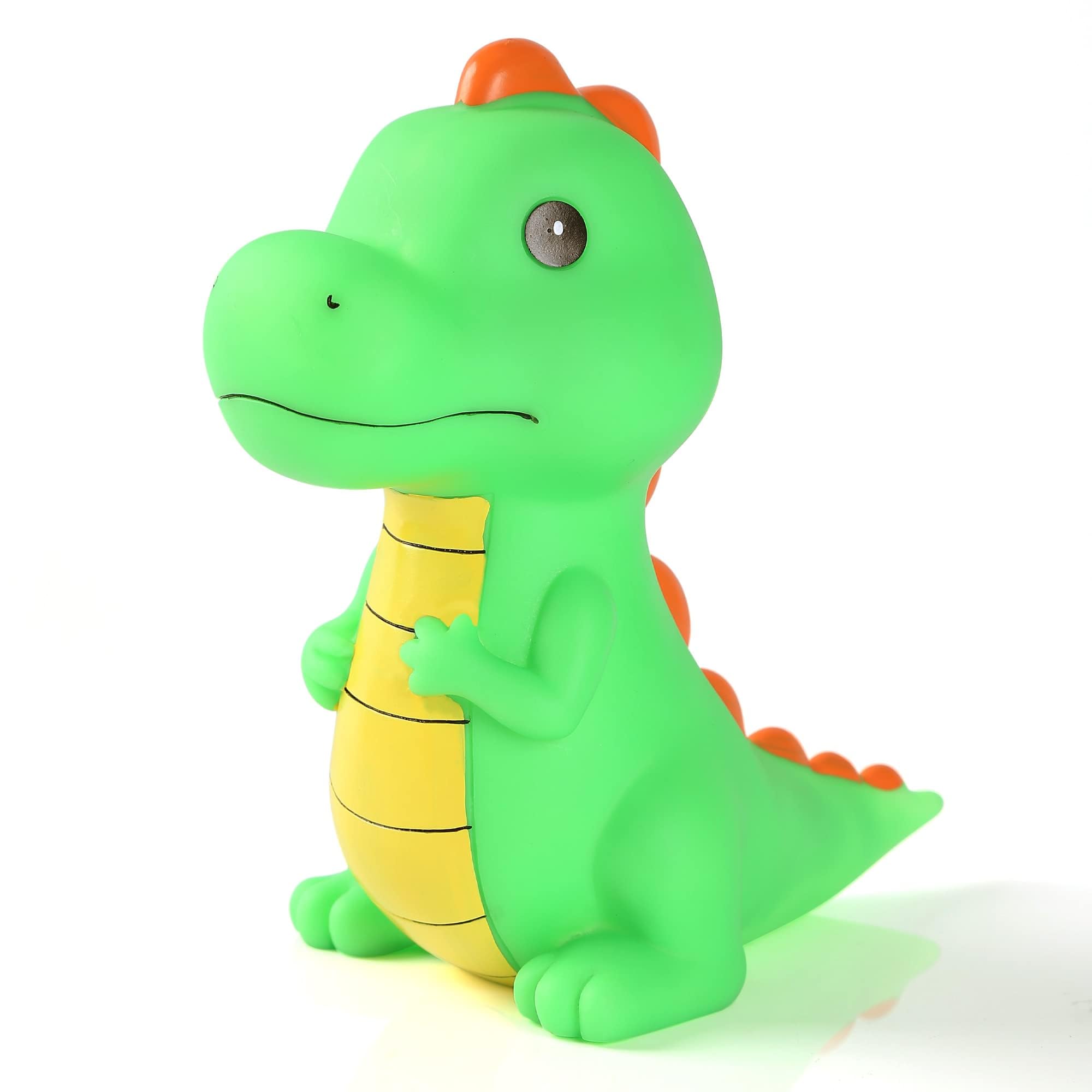 Salvadanaio Dinosauro Verde Carino Per Bambini: Regalo Originale Per Insegnare A Risparmiare! Grande, Resistente E Con Tappo Per Prelevare Le Monete. - 4
