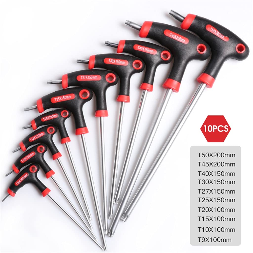 Juego de llaves hexagonales – 10 piezas universal Allen llave y llave de bola destornillador de tuerca para reparación de automóviles y herramientas manuales