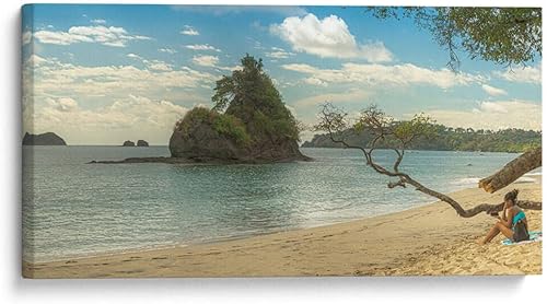 Canvas Lab Canvas Wall Art Decor Tortuga Rock in Espadilla beach by the Artist Carla Fernández Size 44 x 22 in - Art subject Beaches and seas Canvas Lab Canvas Wall Art Decor Tortuga Rock in Espadilla beach by the Artist Carla Fernández Size 44 x 22 in - Art subject Beaches and seas