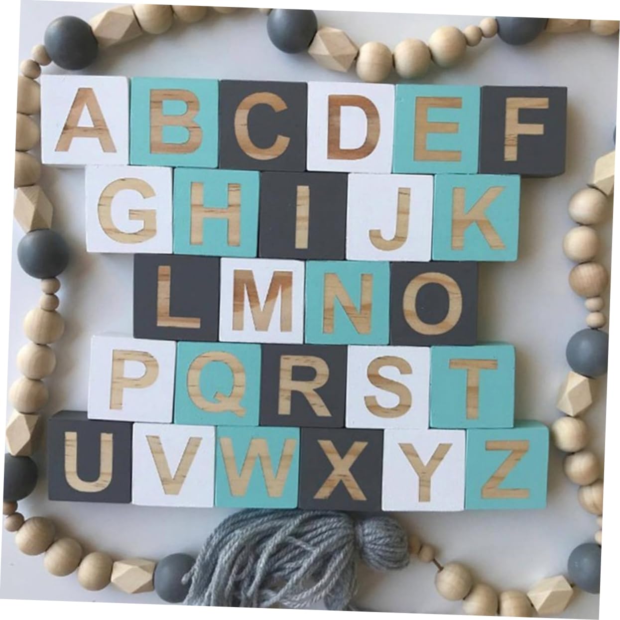 26stücke Teiliges Holzbuchstabenwürfel Alphabet Blöcke Für Foto-requisiten Rustikale Dekoration Für Feste Und Zuhause Für Kreative Bastelprojekte Und Besondere Anlässe