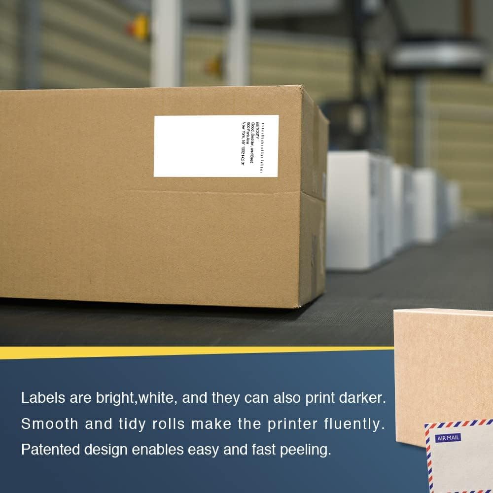 BETCKEY 6 Rollos DK-22223 Papel Térmico Compatible Brother 50mm x 30.48m Etiquetas Continuas QL